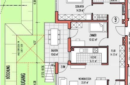Schöne 3-Zimmer-Wohnung mit Garten